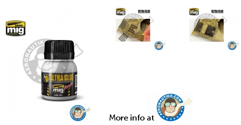 AMMO of Mig Jimenez: Glue - Ultra Glue - for etch, clear parts and more -  40ml jar (ref. A.MIG-2031), Paints and Tools > Glue