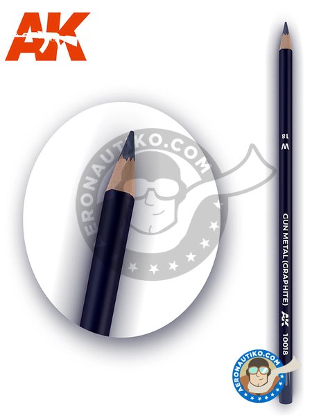 Lapicero especial para weathering, color grafito. Gun metal. | Lapicero fabricado por AK Interactive (ref. AK-10018) image