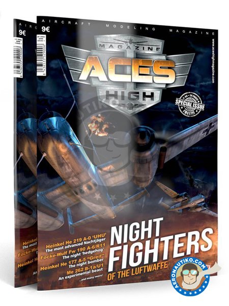 Magazine Aces High Cazas Nocturnos Issue 1 Night Fighters | Model kit manufactured by AK Interactive (ref. AK-2901) image