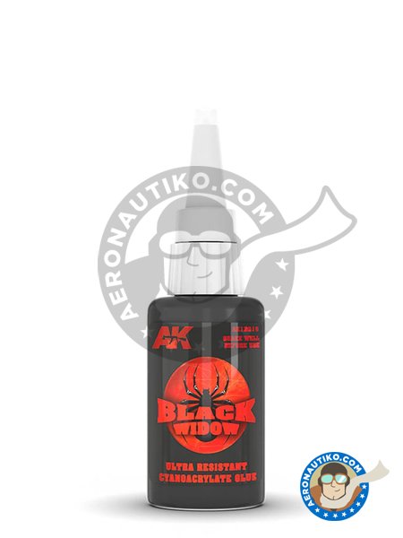 Black Widow pegamento cianocrilato ultra resistente | Pegamento fabricado por AK Interactive (ref. AK12016) image