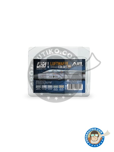 Luftwaffe 1990 decade paint set | Air Series Set manufactured by AK Interactive (ref. AK2180) image