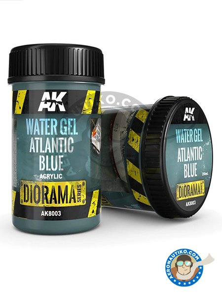 Water gel atlantic blue. 250ml | Textures and Dioramas manufactured by AK Interactive (ref. AK8003) image