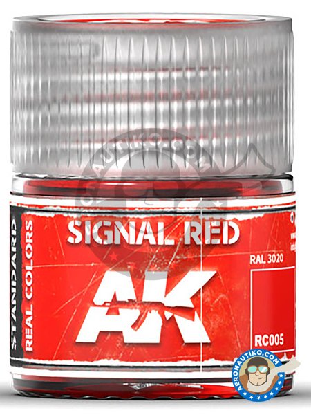 Rojo señal. RAL 3020. Signal red. 10ml | Real color fabricado por AK Interactive (ref. RC005) image