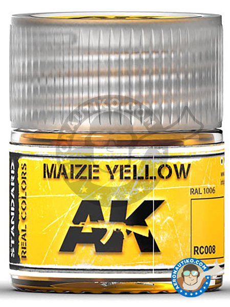 Amarillo maíz. RAL 1006. 10ml | Real color fabricado por AK Interactive (ref. RC008) image