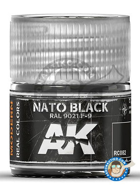 Color negro OTAN RAL 9021-F9 | Real color fabricado por AK Interactive (ref. RC082) image
