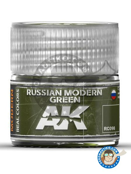 Color verde ruso. | Real color fabricado por AK Interactive (ref. RC098) image