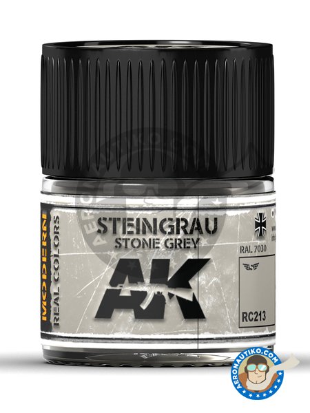 Gris piedra. RAL 7030. Stone grey. Steingrau | Real color fabricado por AK Interactive (ref. RC213) image