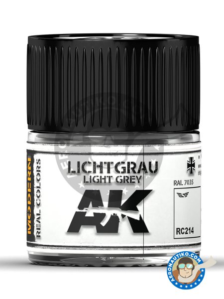 Gris claro. RAL 7035. Light grey. Lichtgrau | Real color fabricado por AK Interactive (ref. RC214) image