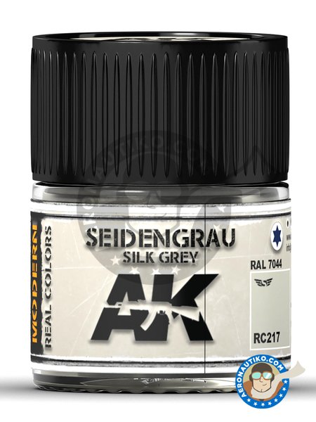 Gris seda. RAL 7044. Silk grey. Seidengrau | Real color fabricado por AK Interactive (ref. RC217) image