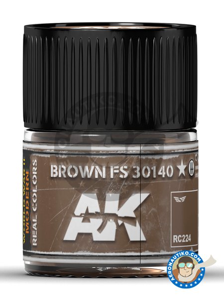 Marrón. FS 30140. Brown. 10ml | Real color fabricado por AK Interactive (ref. RC224) image