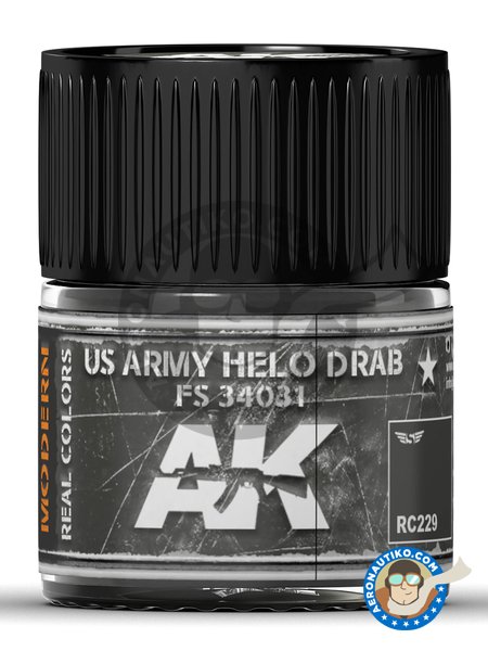 US ARMY Helo Drab FS 34031 | Real color fabricado por AK Interactive (ref. RC229) image