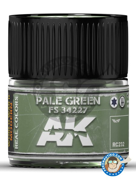 Color verde pálido FS 34227. Pale green. | Real color fabricado por AK Interactive (ref. RC232) image