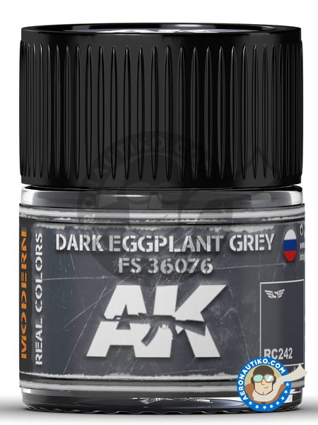 Color Gris berenjena oscuro. Dark Eggplant Grey FS 36076 | Real color fabricado por AK Interactive (ref. RC242) image