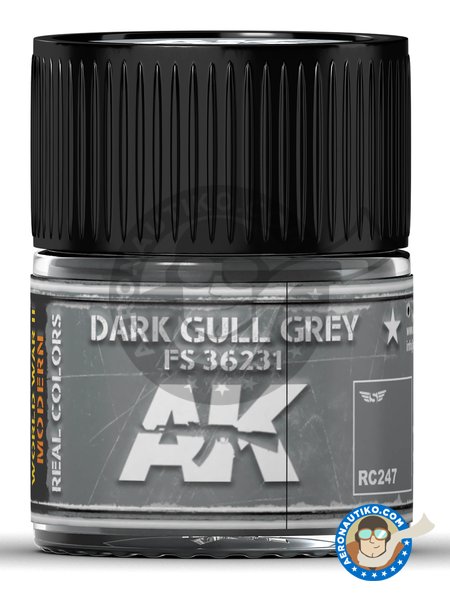 Dark gull grey FS 36231. 10ml | Real color manufactured by AK Interactive (ref. RC247) image