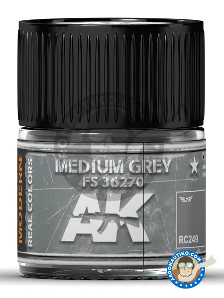 Medium grey FS 36270. 10ml | Real color manufactured by AK Interactive (ref. RC249) image