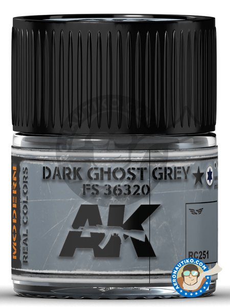 Color Gris fantasma oscuro FS 36320 | Real color fabricado por AK Interactive (ref. RC251) image