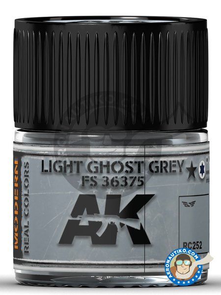 Color Gris fantasma claro. FS 36375. Light Ghost Grey | Real color fabricado por AK Interactive (ref. RC252) image