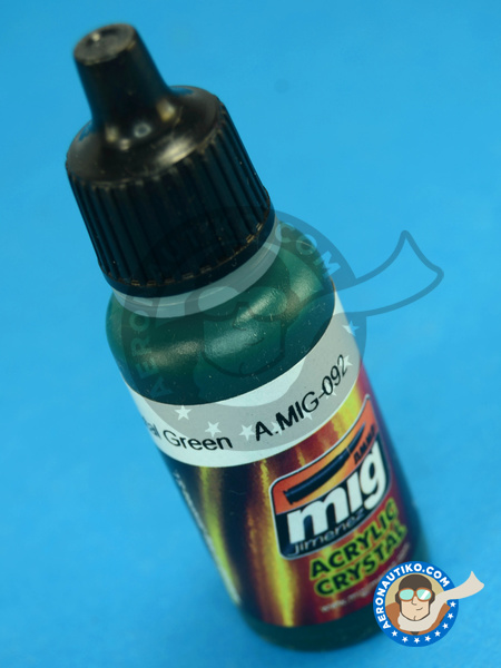 Cristal verde - Crystal Green - 17ml | Pintura acrílica fabricado por AMMO of Mig Jimenez (ref. A.MIG-0092) image