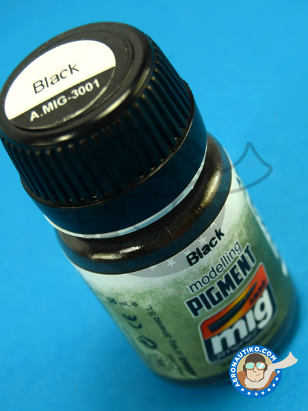 Negro - Black - Modelling Pigment | Pigmentos fabricado por AMMO of Mig Jimenez (ref. A.MIG-3001) image