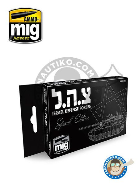 Israel Defense Forces Special Edition Set | Paints set manufactured by AMMO of Mig Jimenez (ref. A.MIG-7163) image