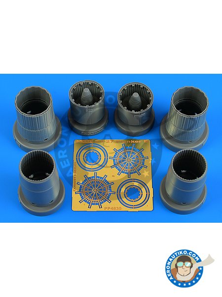 Exaust Nozzles for Su-27 Flanker B | Exhaust nozzle in 1/48 scale manufactured by Aires (ref. AIRES-4835) image
