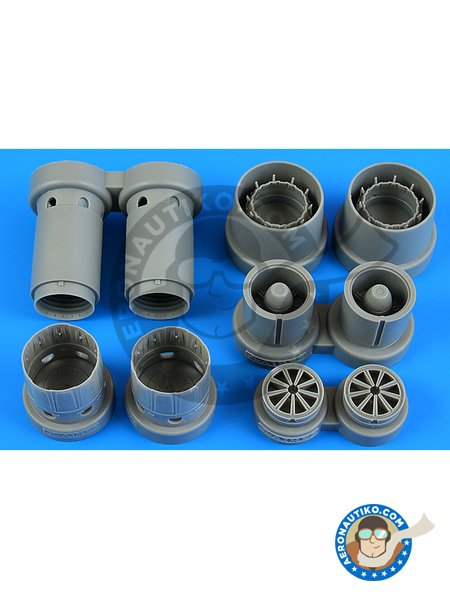 Rafale - Exhaust Nozzles | Tobera en escala 1/48 fabricado por Aires (ref. AIRES-4888) image
