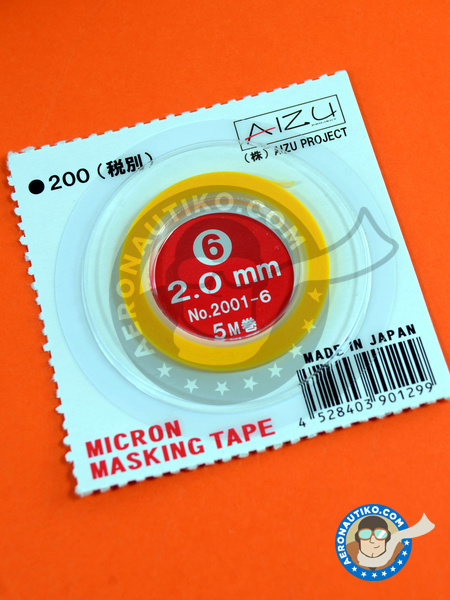Cinta de enmascarar de 2,0mm x 5m | Máscaras fabricado por Aizu Project (ref. AIZU-2001-6) image