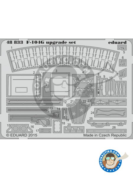 F-104G | Photo-etched parts in 1/48 scale manufactured by Eduard (ref. 48833) image