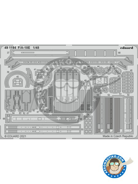 F/A-18E | Detail in 1/48 scale manufactured by Eduard (ref. 491194) image