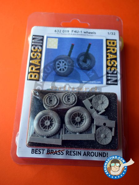 Vought F4U Corsair Wheels | Wheels in 1/32 scale manufactured by Eduard (ref. 632019) image