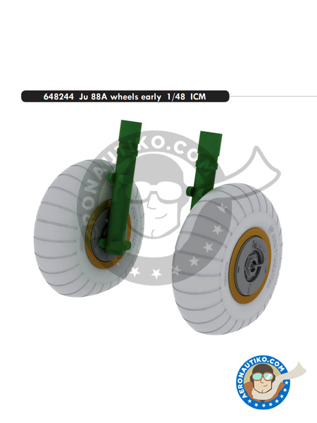Junkers Ju-88 A-5 | Wheels in 1/48 scale manufactured by Eduard (ref. 648244) image