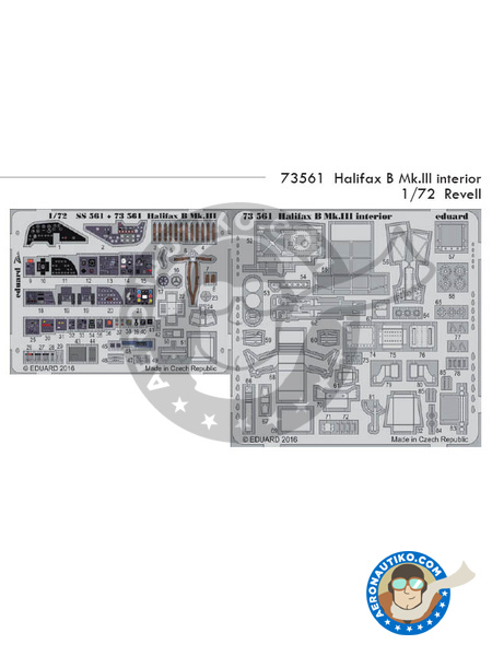Handley Page Halifax B Mk. III | Photo-etched parts in 1/72 scale manufactured by Eduard (ref. 73561) image