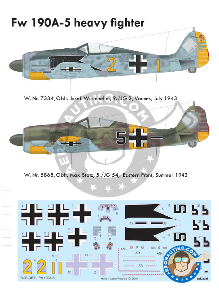 Focke-Wulf Fw 190 Würger A-5 | Airplane kit in 1/72 scale manufactured by Eduard (ref. 7436) image