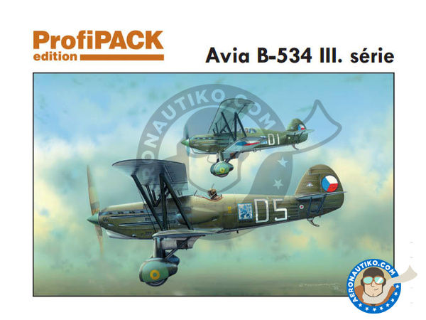Image 1: Avia B.534 III serie | Airplane kit in 1/48 scale manufactured by Eduard (ref. 8191) Image 1: Avia B.534 III serie | Airplane kit in 1/48 scale manufactured by Eduard (ref. 8191)