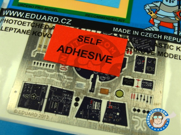 Image 1: Douglas A-1 Skyraider D | Coloured photo-etched cockpit parts in 1/32 scale manufactured by Eduard (ref. ED33127) Image 1: Douglas A-1 Skyraider D | Coloured photo-etched cockpit parts in 1/32 scale manufactured by Eduard (ref. ED33127)