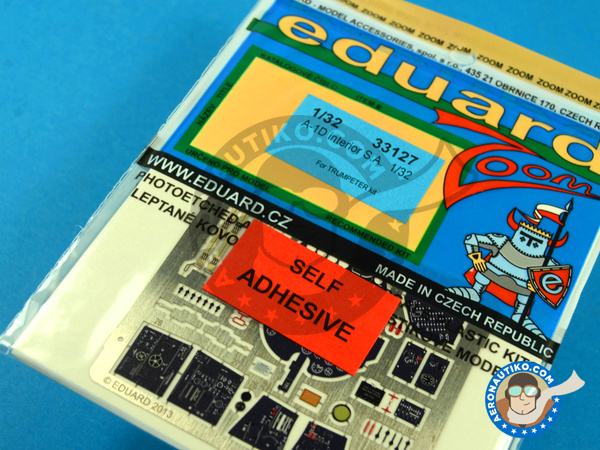 Image 2: Douglas A-1 Skyraider D | Coloured photo-etched cockpit parts in 1/32 scale manufactured by Eduard (ref. ED33127) Image 2: Douglas A-1 Skyraider D | Coloured photo-etched cockpit parts in 1/32 scale manufactured by Eduard (ref. ED33127)