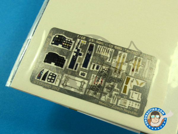 Image 4: Messerschmitt Me 262 Schwalbe A-1/U2 | Coloured photo-etched cockpit parts in 1/48 scale manufactured by Eduard (ref. ED49606) Image 4: Messerschmitt Me 262 Schwalbe A-1/U2 | Coloured photo-etched cockpit parts in 1/48 scale manufactured by Eduard (ref. ED49606)