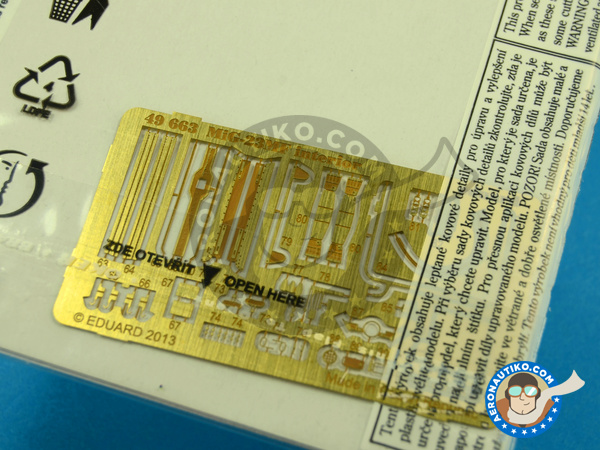 Image 3: Mikoyan-Gurevich MiG-23 Flogger interior MF | Coloured photo-etched cockpit parts in 1/48 scale manufactured by Eduard (ref. ED49663) Image 3: Mikoyan-Gurevich MiG-23 Flogger interior MF | Coloured photo-etched cockpit parts in 1/48 scale manufactured by Eduard (ref. ED49663)