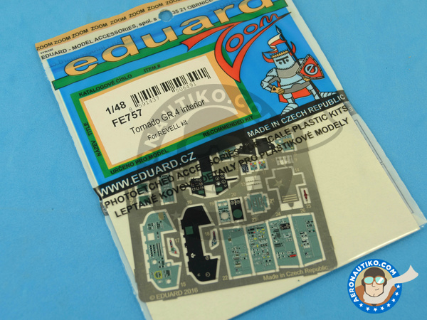 Image 4: Panavia Tornado GR. 4 | Coloured photo-etched cockpit parts in 1/48 scale manufactured by Eduard (ref. FE757) Image 4: Panavia Tornado GR. 4 | Coloured photo-etched cockpit parts in 1/48 scale manufactured by Eduard (ref. FE757)