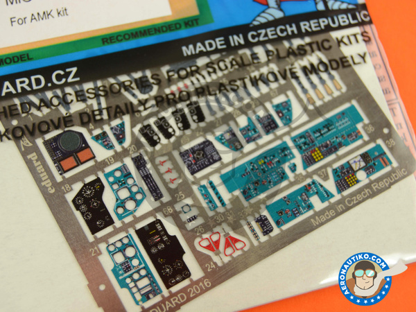 Image 3: Mikoyan MiG-31 -Cockpit | Coloured photo-etched cockpit parts in 1/48 scale manufactured by Eduard (ref. FE781) Image 3: Mikoyan MiG-31 -Cockpit | Coloured photo-etched cockpit parts in 1/48 scale manufactured by Eduard (ref. FE781)