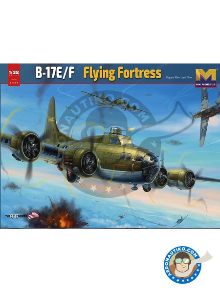 B-17 E/F Flying Fortress | Maqueta de avión en escala 1/32 fabricado por HK Models (ref. 01E05) image