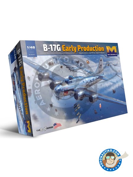 B-17G Early Production | Airplane kit in 1/48 scale manufactured by HK Models (ref. 01F001) image