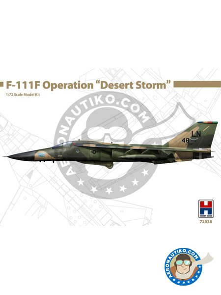 General Dynamics F-111F - Operation "Desert Storm" | Maqueta de avión en escala 1/72 fabricado por HOBBY 2000 (ref. 72038) image