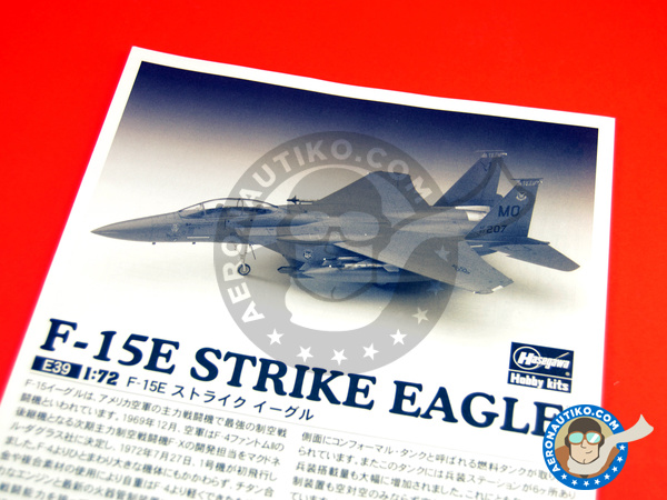 Image 3: McDonnell Douglas F-15 Eagle E | Airplane kit in 1/72 scale manufactured by Hasegawa (ref. 01569) Image 3: McDonnell Douglas F-15 Eagle E | Airplane kit in 1/72 scale manufactured by Hasegawa (ref. 01569)