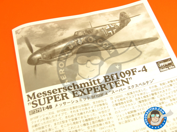 Image 9: Messerschmitt Bf 109 F-4 | Airplane kit in 1/48 scale manufactured by Hasegawa (ref. 07379) Image 9: Messerschmitt Bf 109 F-4 | Airplane kit in 1/48 scale manufactured by Hasegawa (ref. 07379)