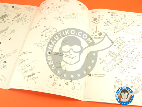 Image 11: Messerschmitt Bf 109 F-4 | Airplane kit in 1/48 scale manufactured by Hasegawa (ref. 07379) Image 11: Messerschmitt Bf 109 F-4 | Airplane kit in 1/48 scale manufactured by Hasegawa (ref. 07379)