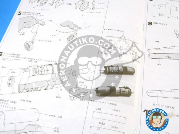 Image 9: Messerschmitt Me 262 Schwalbe V056 Nachtjäger Prototype | Airplane kit in 1/32 scale manufactured by Hasegawa (ref. 08237) Image 9: Messerschmitt Me 262 Schwalbe V056 Nachtjäger Prototype | Airplane kit in 1/32 scale manufactured by Hasegawa (ref. 08237)