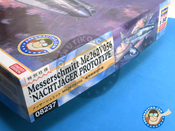 Image 13: Messerschmitt Me 262 Schwalbe V056 Nachtjäger Prototype | Airplane kit in 1/32 scale manufactured by Hasegawa (ref. 08237) Image 13: Messerschmitt Me 262 Schwalbe V056 Nachtjäger Prototype | Airplane kit in 1/32 scale manufactured by Hasegawa (ref. 08237)