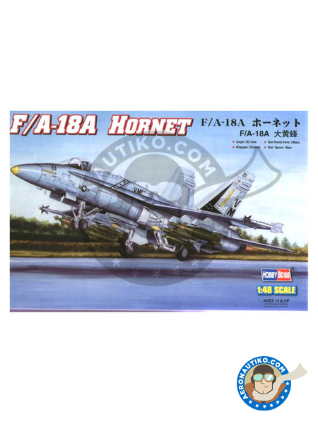 McDonnell Douglas F/A-18 Hornet | Airplane kit in 1/48 scale manufactured by Hobby Boss (ref. 80320) image