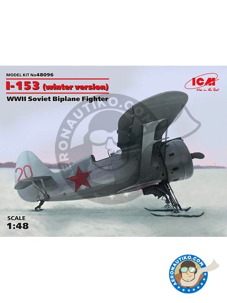 I-153 Winter Version | Airplane kit in 1/48 scale manufactured by ICM (ref. 48096) image